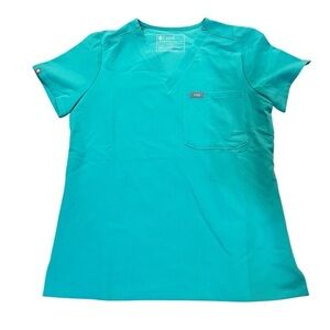 FIGS Technical Scrub Top Surgical Green PO 2866 Size XXS/P